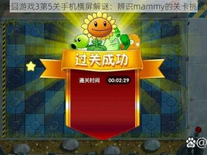 最囧游戏3第5关手机横屏解谜：辨识mammy的关卡挑战