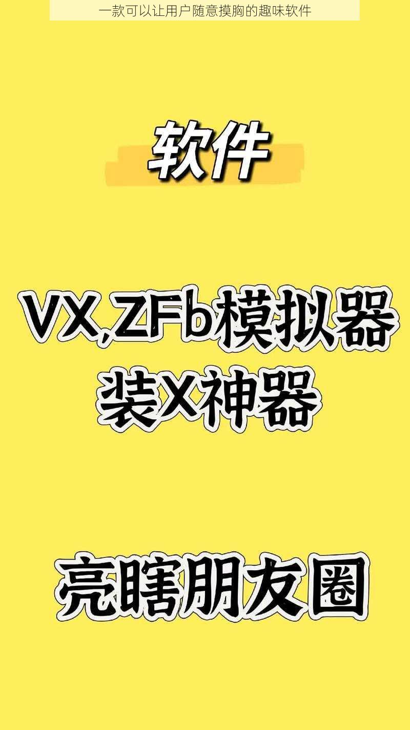 一款可以让用户随意摸胸的趣味软件