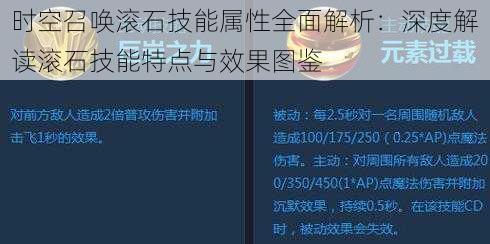 时空召唤滚石技能属性全面解析：深度解读滚石技能特点与效果图鉴