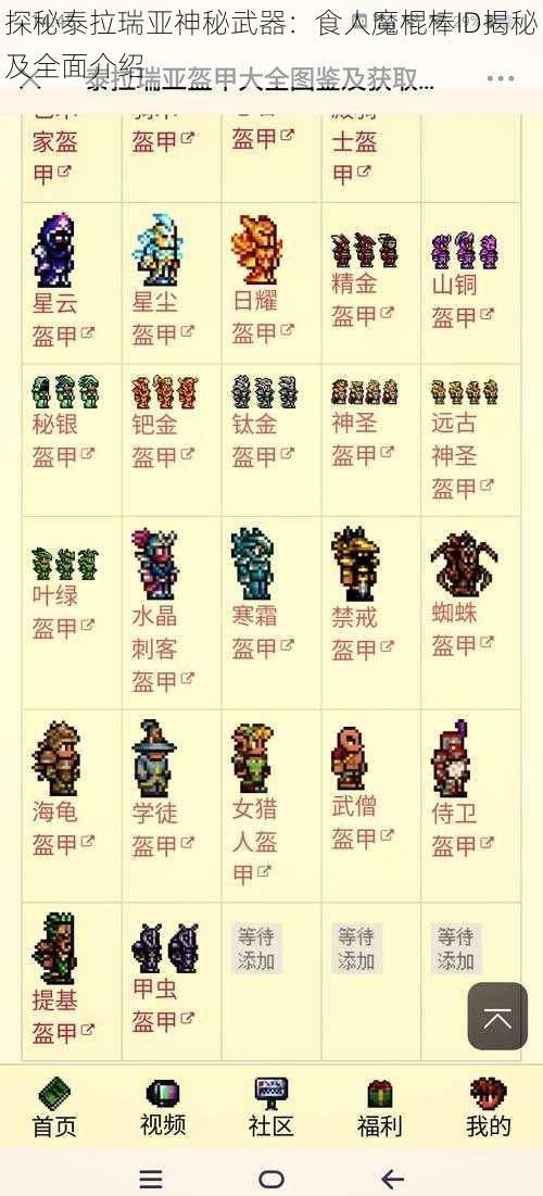 探秘泰拉瑞亚神秘武器：食人魔棍棒ID揭秘及全面介绍