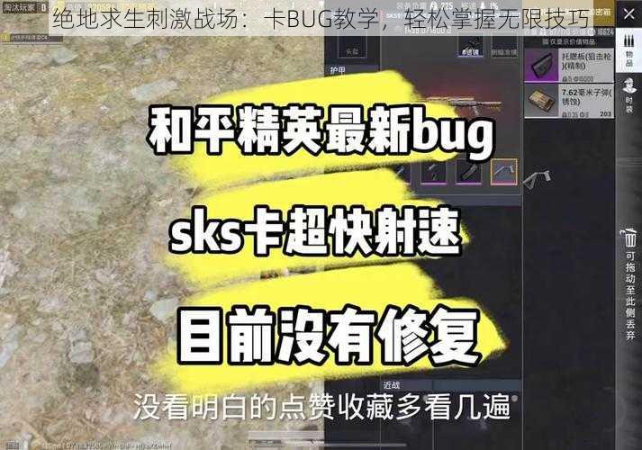 绝地求生刺激战场：卡BUG教学，轻松掌握无限技巧