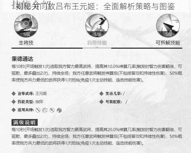 揭秘关门放吕布王元姬：全面解析策略与图鉴