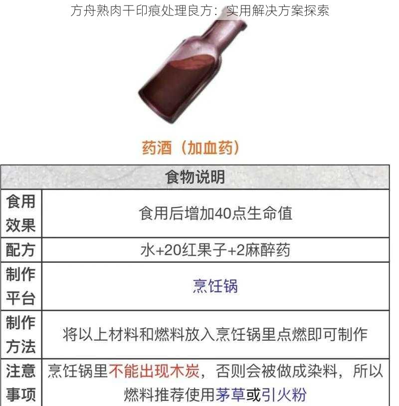 方舟熟肉干印痕处理良方：实用解决方案探索