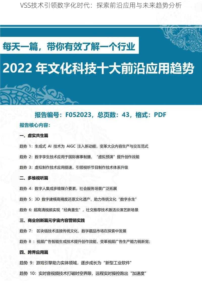 VSS技术引领数字化时代：探索前沿应用与未来趋势分析